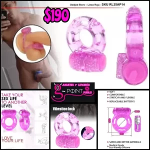 Anillo Vibrador pvc rosa elastico