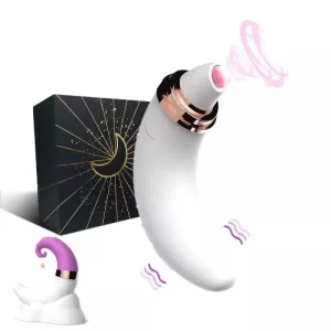 Hermosa luna vibrador y succionador