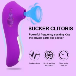 Mini vibrador con succionador