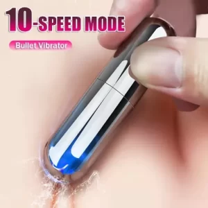 Mini vibrador cromado recargable