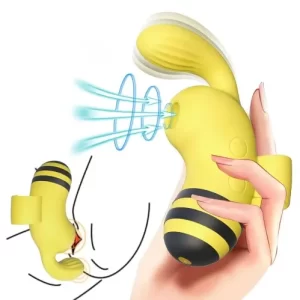 Vibrador con succionador en forma de abeja